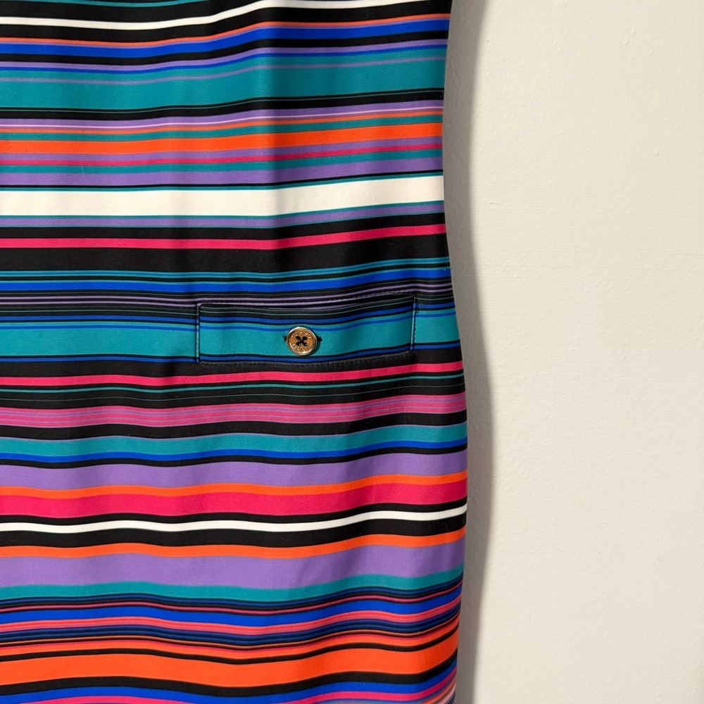 Tommy Hilfiger Womens‎ Multicolor Striped Sheath Dress Size 14 Sleeveless Mod - Picture 3 of 12